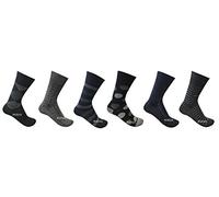 Rozgul 6 Pairs Men's Non-Elastic Diabetic Easy Grip Loose Top Rich Cotton Socks (UK Size 6-11)