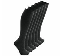 Rozgul 6 PAIRS NEW KNEE HIGH COTTON RICH SCHOOL SOCKS GIRLS LONG SOCKS-GIRLS KNEE LENGTH SOCKS ALL SIZE (DARK GREY, 4-7)