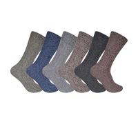 Rozgul 6 Pairs Wool Thermal Boot Socks Gift Set - Warm Cosy Winter Socks for Men & Women, Soft Heat Retaining Wool Blend, Perfect Winter Gift (6 Pairs Men Wool Socks)