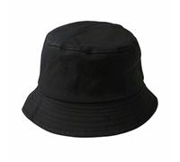 Rozgul Bucket Hat Unisex Adult Reversible Fisherman Sun Cap Double Sided Hat for Holidays Fishing Hiking 100% Cotton Size 58-59 cm Black