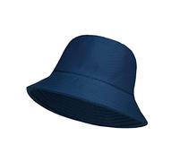 Rozgul Bucket Hat Unisex Adult Reversible Fisherman Sun Cap Double Sided Hat for Holidays Fishing Hiking 100% Cotton Size 58-59 cm (Navy Bucket)