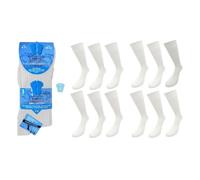 Rozgul Men's Non-Elastic Seamless Diabetic Socks | 6 Pairs | 100% Cotton | Extra Wide Comfort Fit | Odour Free Socks | Easy Grip | UK Size 6-11 | Soft for Sensitive Toes | White