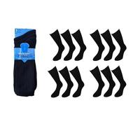 Rozgul Men's Seamless Big Foot Socks | 6 Pairs | 100% Cotton | Comfort Fit | Odour-Free | UK Size 11-14 | Soft for Sensitive Toes | Black