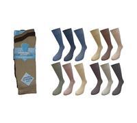 Rozgul Men's Seamless Big Foot Socks | 6 Pairs | 100% Cotton | Comfort Fit | Odour-Free | UK Size 11-14 | Soft for Sensitive Toes | Black - Navy - Grey