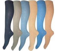Rozgul Men's Seamless Knee High Socks | 6 Pairs | 100% Cotton | Comfort Fit | Odour-Free | Easy Grip | Hand Linked for Sensitive Toes | UK Size 6-11 | Fashion Assorted