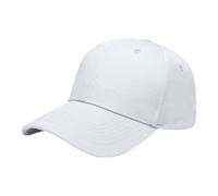 Rozgul Unisex Adjustable Plain Baseball Cap | 100% Polyester | Breathable & UV Protection | Custom Fit (56cm - 62cm) | Ideal for Outdoor Activities, Camping, and Everyday Use White