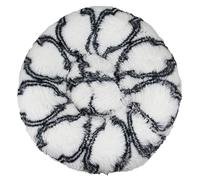 Rozhuhro Cat Bed dog Bed Soft Long Plush Round Pet Bed, Warm Calming Dog Bed Fluffy Plush Pet Sofa, Cosy Mattress Plush Pet Cushion, For Puppies Kittens Small Pets,black white,90CM