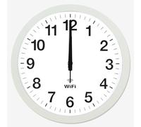 Rozhuhro WiFi Wall Clock, Modern Simple Wall Clock, Silence Battery Operated, for Living Room/Home/Kitchen/Bedroom/Office/School Decor,White,12 inch