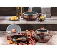 Rozi Alize Collection 7-Piece Non-Stick Granite Cookware Set (Copper)