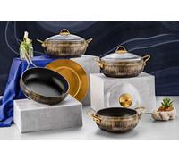 Rozi Alize Collection 7-Piece Non-Stick Granite Cookware Set (Gold)