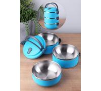 Rozi Freshbox 3-Layer Stainless Steel Bento Lunch Box (Blue)