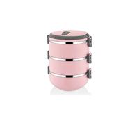 Rozi Freshbox 3-Layer Stainless Steel Bento Lunch Box (Pink)