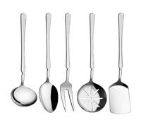 Rozi Kardelen Collection Stainless Steel Utensils, Set of 5 (Silver)