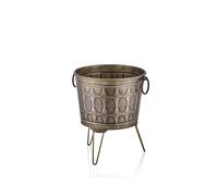 Rozi Prizma Collection Foldable Gold Plant Pot - 45 cm (H) x 35 cm (W) x 35 cm (D)