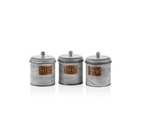 Rozi Stone Collection Coffee, Tea, And Sugar Canister Set - 17 cm (H)
