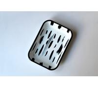 Rozi Stripe Collection Enamel Rectangular Serving And Roasting Dish - 21(W) x 14(D) x 4(H) Centimeters
