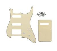 ROZILO 11 Hole Aged White Strat HSS Pickguard Guitar BackPlate Set For Fender US/Mexico Made Standard Stratocaster Guitar Part