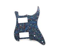 ROZILO 11 Hole Guitar Strat Pickguard HH Humbucker for Fender Standard Stratocaster Modern Style Abalone Pearl