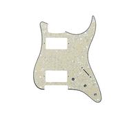 ROZILO 11 Hole Guitar Strat Pickguard HH Humbucker for Fender Standard Stratocaster Modern Style Aged Pearl