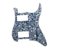 ROZILO 11 Hole Guitar Strat Pickguard HH Humbucker for Fender Standard Stratocaster Modern Style Grey Pearl