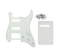 ROZILO 11 Hole Ivory 3 Ply Strat HSS Pickguard Guitar BackPlate Set For Fender US/Mexico Made Standard Stratocaster Guitar Part
