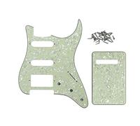 ROZILO 11 Hole Mint Green Pearl Strat HSS Pickguard Guitar BackPlate Set For Fender US/Mexico Made Standard Stratocaster Guitar Part