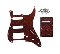 ROZILO 11 Hole Red Tortoise Strat HSS Pickguard Guitar BackPlate Set For Fender US/Mexico Made Standard Stratocaster Guitar Part