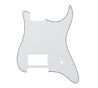 ROZILO 11 Hole ST/Strat Style One Humbucker Guitar Pickguard For USA/Mexico Fender Tom Delonge Strat Electric Guitar White 3Ply