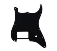 ROZILO 11 Hole ST/Strat Style One Humbucker Guitar Pickguard For USA/Mexico Fender Tom Delonge Strat Electric Guitar Black 3Ply