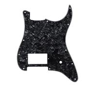 ROZILO 11 Hole ST/Strat Style One Humbucker Guitar Pickguard For USA/Mexico Fender Tom Delonge Strat Electric Guitar Black Pearl