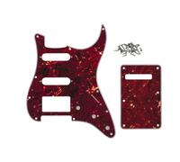 ROZILO 11 Hole Vintage Tortoise Strat HSS Pickguard Guitar BackPlate Set For Fender US/Mexico Made Standard Stratocaster Guitar Part