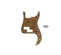 ROZILO 13 Hole P Bass Style Pickguard PB Scratch Plate Bass Pickguard for 4 String Precision Bass Modern Style Gold Pearl