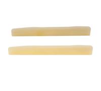 ROZILO 2PCS 73.66mm Compensated Acoustic Guitar Unbleached Bone Saddle for 6-String Martin Style