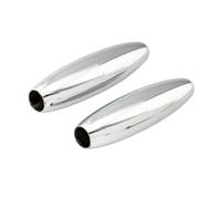 ROZILO 2PCS Chrome Inch Plastic 5.2mm ST Strat Guitar Tremolo Whammy Bar Caps Trem Arm Tips for USA/Mexico Stratocaster Electric Guitar