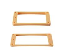 ROZILO 2PCS Cream Plastic Humbucker Pickup Ring Curved Bottom Pickup Mounting Frame 3 * 5 for Neck and 7 * 9 for Bridge Pickup