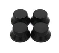 ROZILO 4PCS Black Electric Guitar Control Knobs Metal Volume and Tone Knobs for Fender Strat Telecaster Jazz Les Paul Electric Guitar