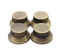 ROZILO 4PCS Bronze Electric Guitar Control Knobs Metal Volume and Tone Knobs for Fender Strat Telecaster Jazz Les Paul Electric Guitar