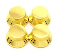 ROZILO 4PCS Gold Electric Guitar Control Knobs Metal Volume and Tone Knobs for Fender Strat Telecaster Jazz Les Paul Electric Guitar