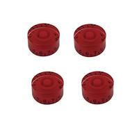 ROZILO 4pcs Volume Tone Electric Guitar Top Hat Knobs Speed Control Knobs fits LP Guitar Red With Black Number