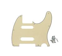 ROZILO 8 Hole Aged White SS Guitar Tele Pickguard Plate with Screws Fit Fender Nashville Telecaster Pickguard