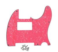 ROZILO 8 Hole Tele Pickguard Guitar Humbucker Pick Guard Fit USA/Mexican Fender Standard Telecaster Pink Pearl
