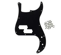 ROZILO Black 13 Holes Anodized Aluminum P-Bass Pickguard for American Fender Standard Precision Bass