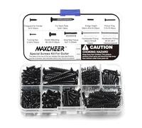 ROZILO Black 270pcs Guitar Screw Kit,Telecaster Kit, Pickguard Screws,Switch Plate Screws,Tuner,Machine Head, Neck Plate,Pickup,Bridge, Guitar Repair Parts for Fender/Tele/Strat/Sq