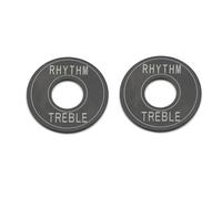 ROZILO Black 2Pcs Guitar Switch Ring Aluminum Toggle Switch Plate Rhythm Treble Washer Ring for Electric Guitar