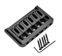ROZILO Black 52.5mm Fixed Hardtail Bridge Non-tremolo Electric Guitar Bridge for 6 String Fender Strat Stratocaster Tele Telecaster