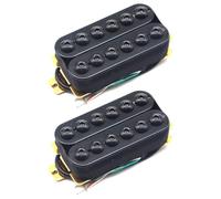 ROZILO Black Adjustable High Output Invader style Guitar Humbucker Pickup Neck and Bridge Pickups For Electric Guitar