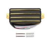 ROZILO Black Gold Hot Rail 2-Dual Blade Electric Guitar High Output Track Type Four Coil Humbucker Guitar Pickup Compatible with Stratocaster Telecaster Les Paul