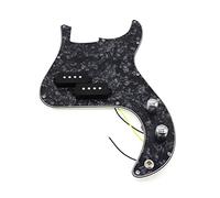 ROZILO Black Pearl Pre-wired Bass Pick Guard Loaded P Bass Pickguard for Precision P Bass