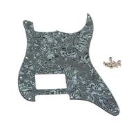 ROZILO Black White Shell 11 Hole ST/Strat Style One Humbucker Guitar Pickguard For USA/Mexico Fender Tom Delonge Strat Electric Guitar