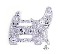ROZILO Black White Shell 8 Holes SS Guitar Tele Pickguard for USA/Mexico Fender Deluxe Nashville Telecaster Electric Guitar